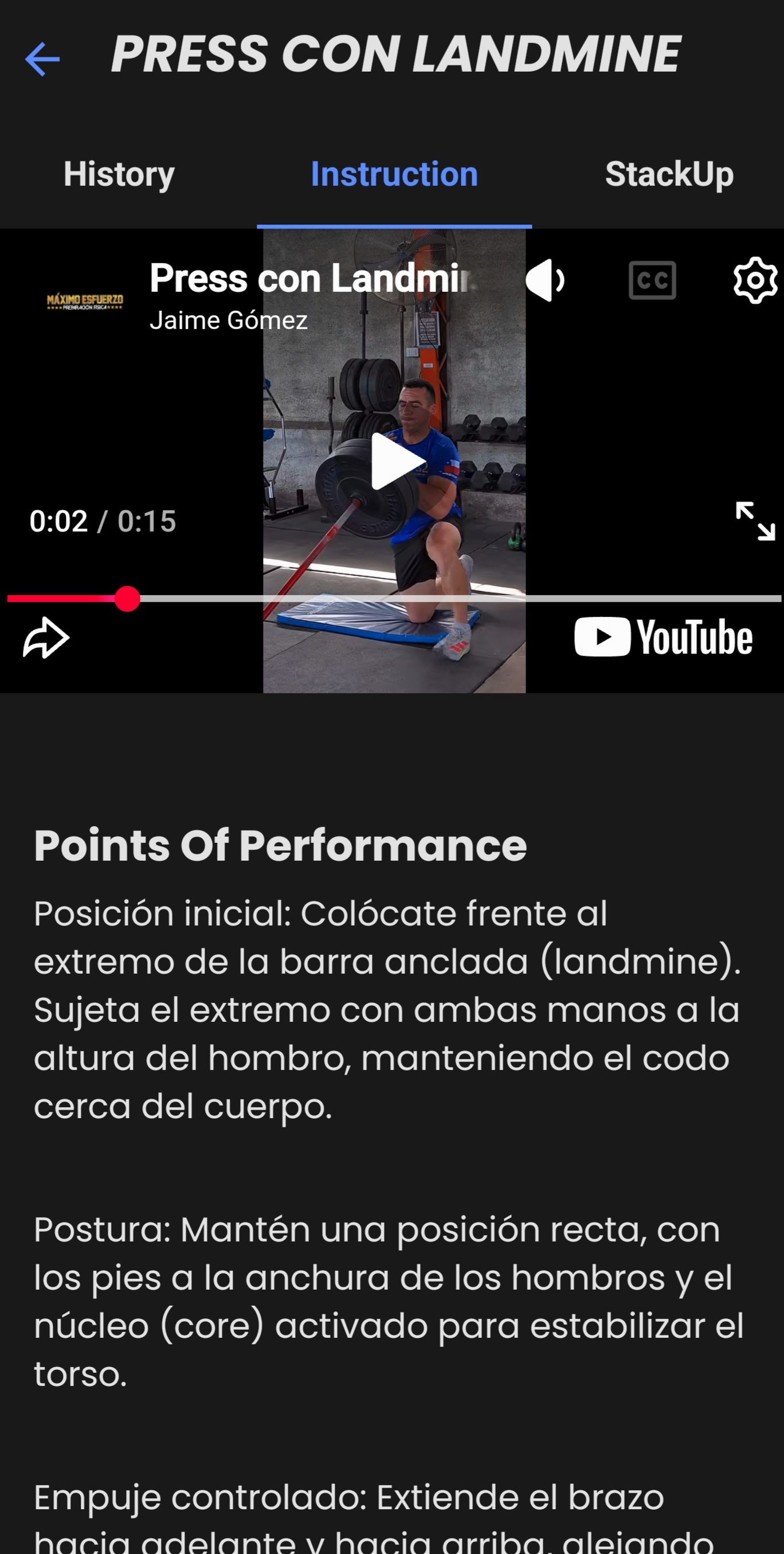 Captura de TrainHeroic 2